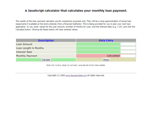 Tablet Screenshot of loancalculator.org